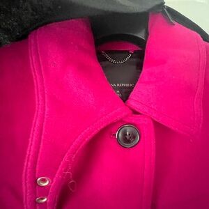 Banana Republic Women's Fuchsia Pea Coat